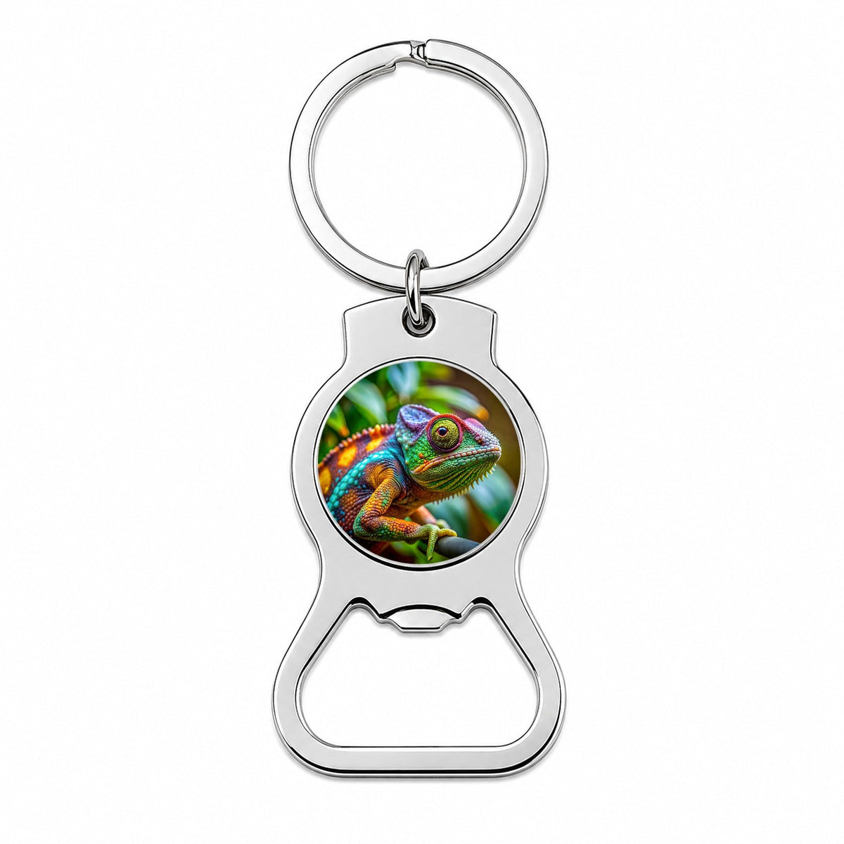 Chameleon Lizard Reptile Bottle Opener Keychain