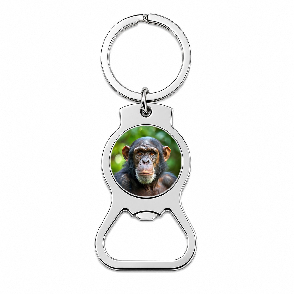 Chimpanzee Monkey Bottle Opener Keychain