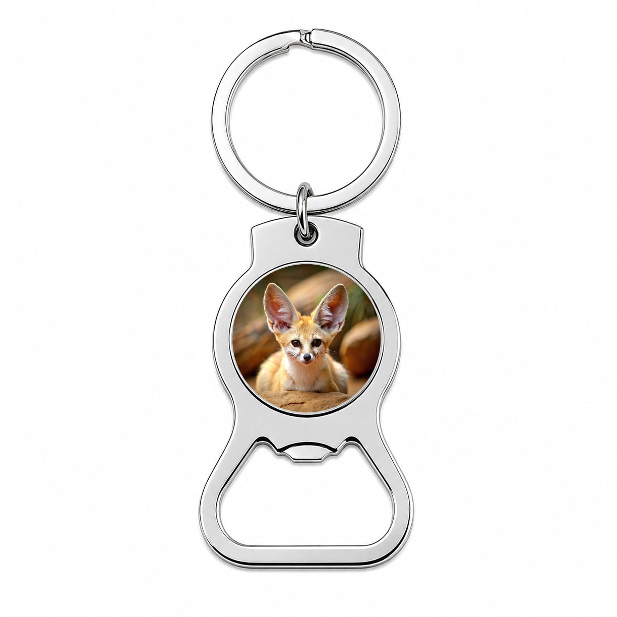 Fennec Fox Bottle Opener Keychain