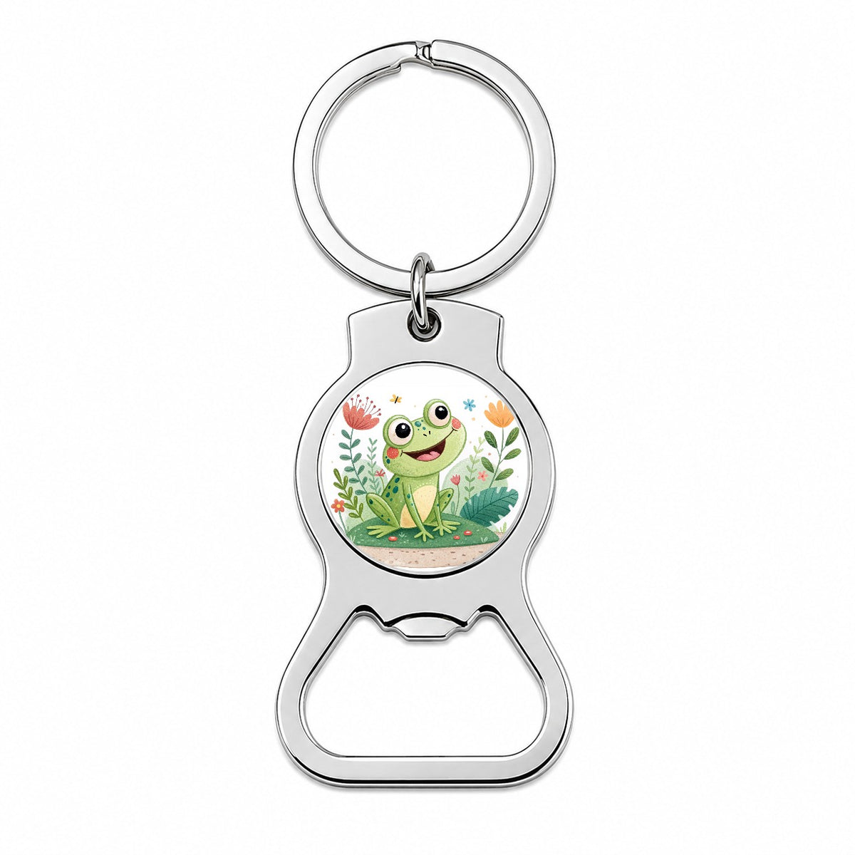 Frog Children's Illustration Style Bottle Opener Keychain