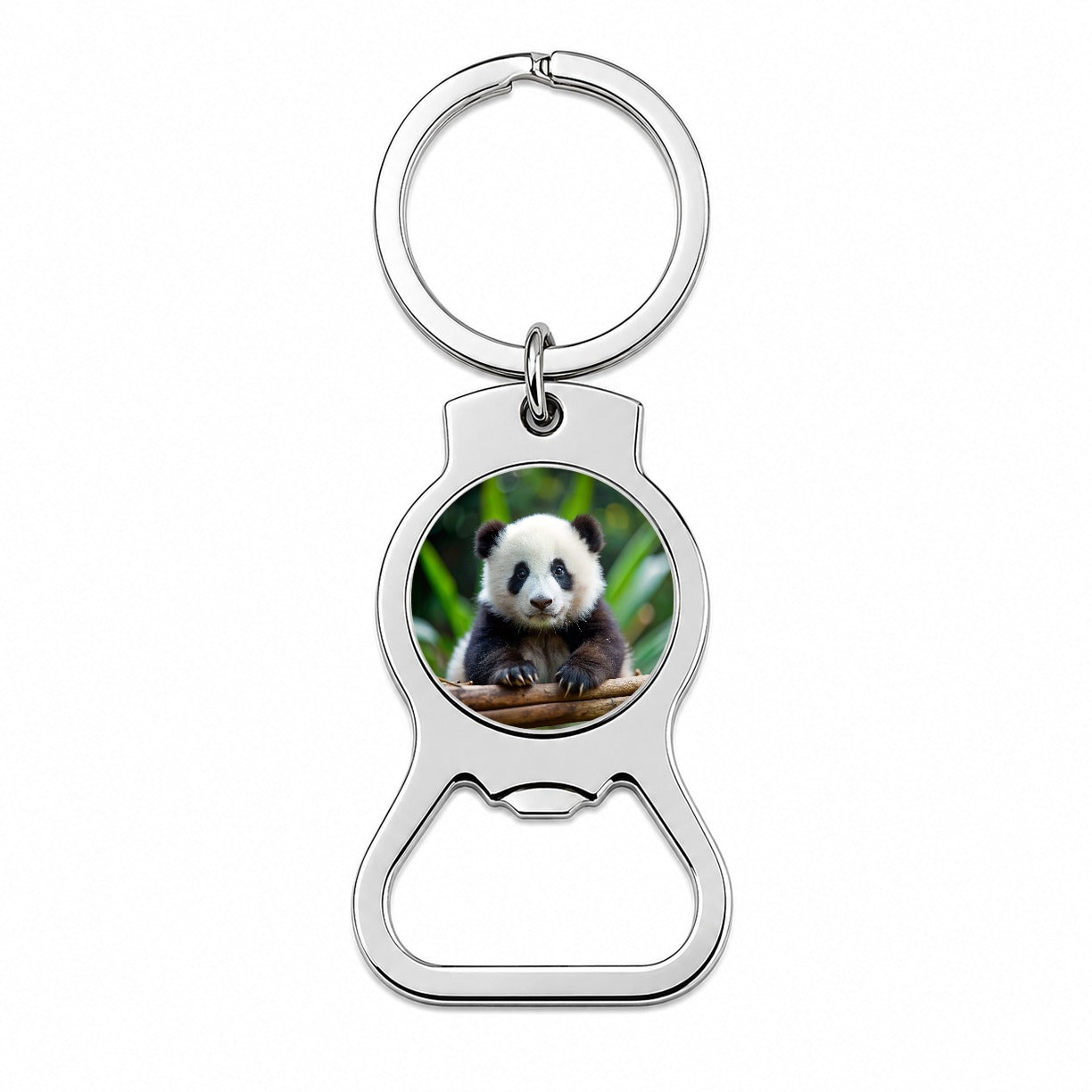 Giant Panda Baby Bottle Opener Keychain