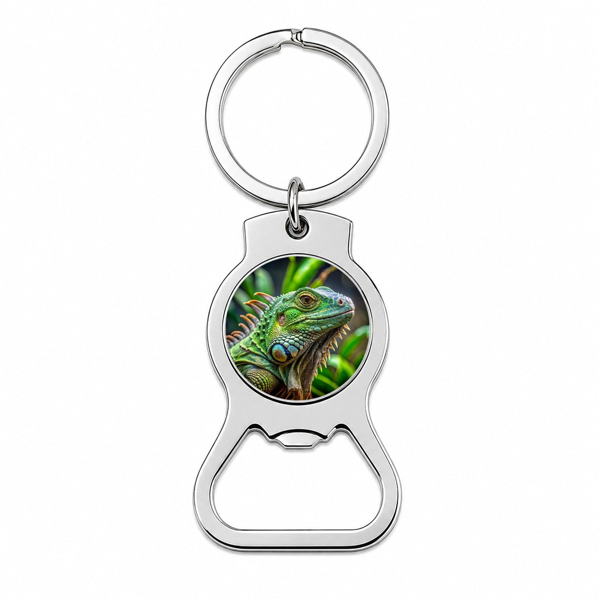 Green Iguana Lizard Reptile Bottle Opener Keychain