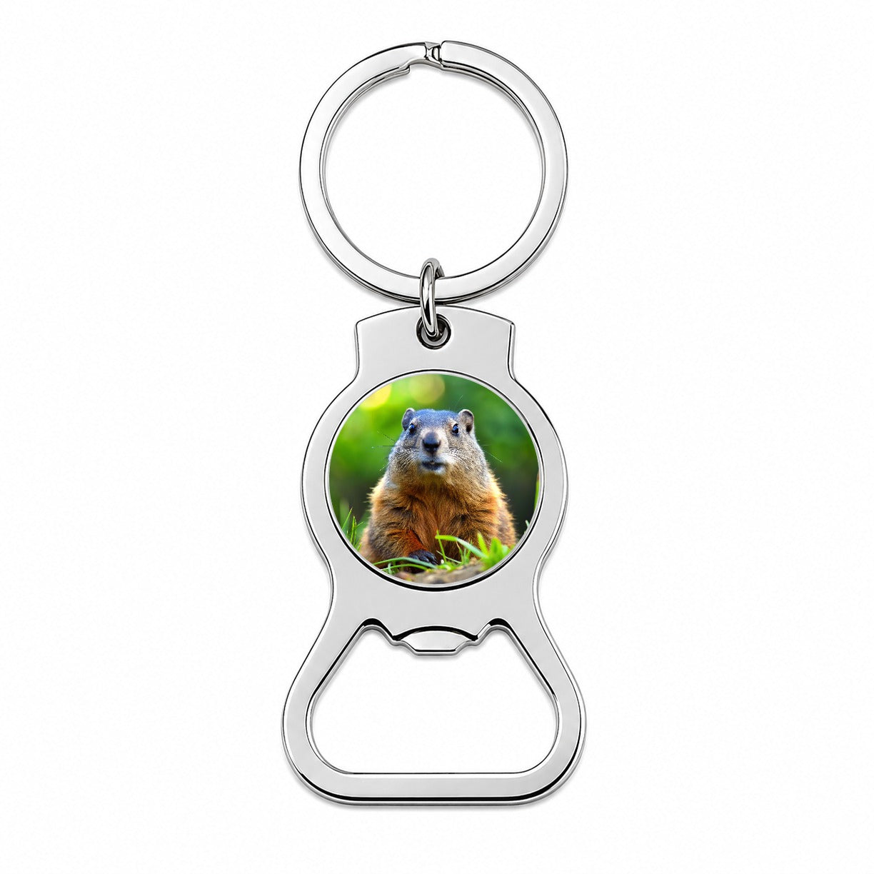 Groundhog Bottle Opener Keychain