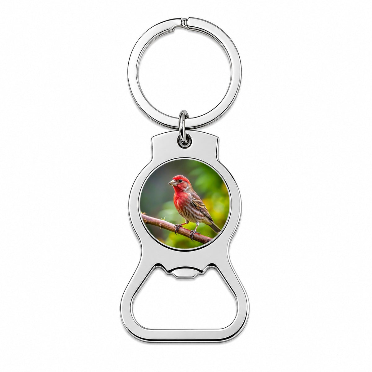 House Finch Backyard Bird Bottle Opener Keychain