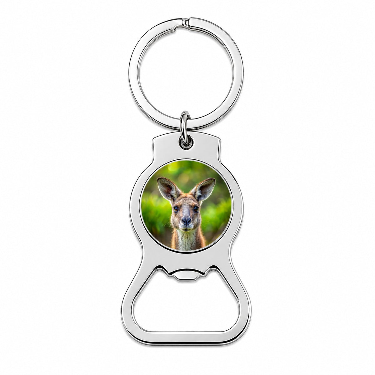 Kangaroo Face Bottle Opener Keychain
