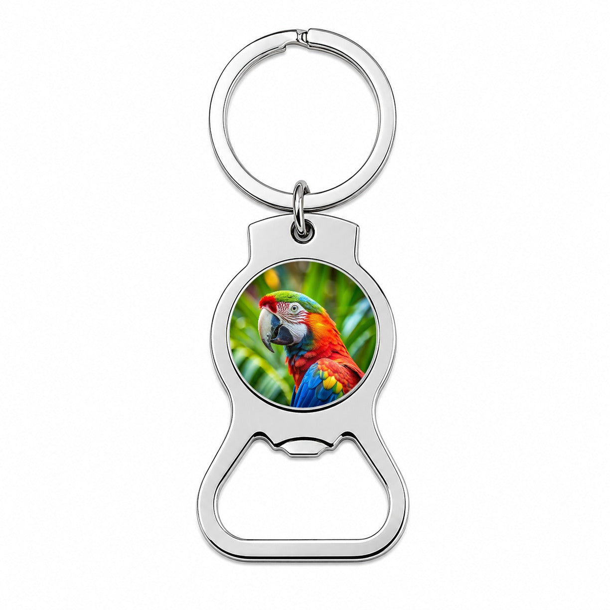 Macaw Parrot Bird Bottle Opener Keychain