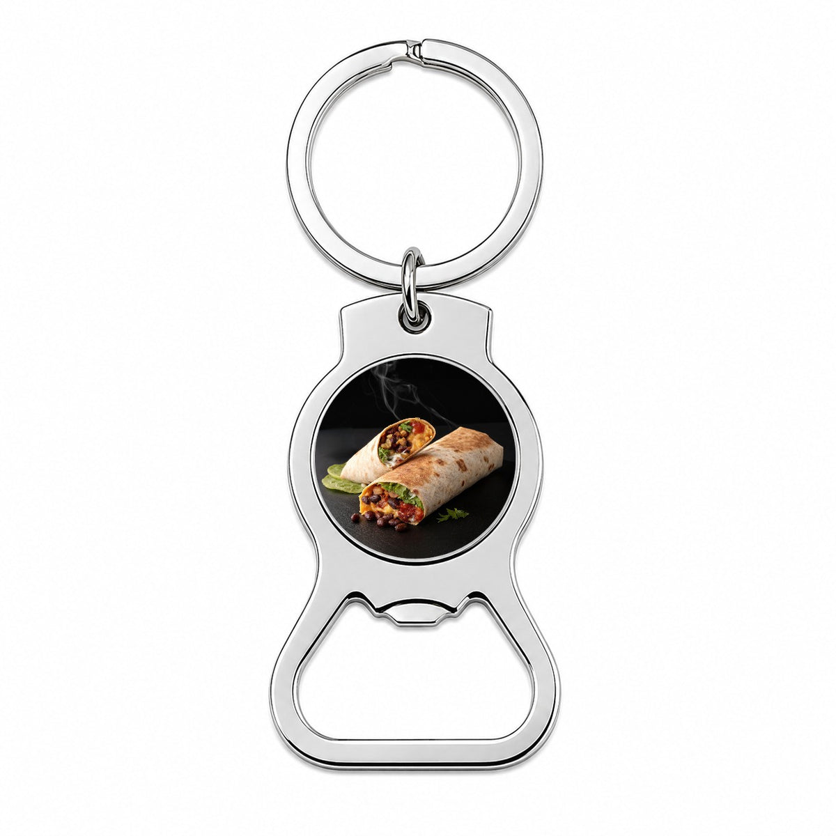 Mexican Burrito Bottle Opener Keychain