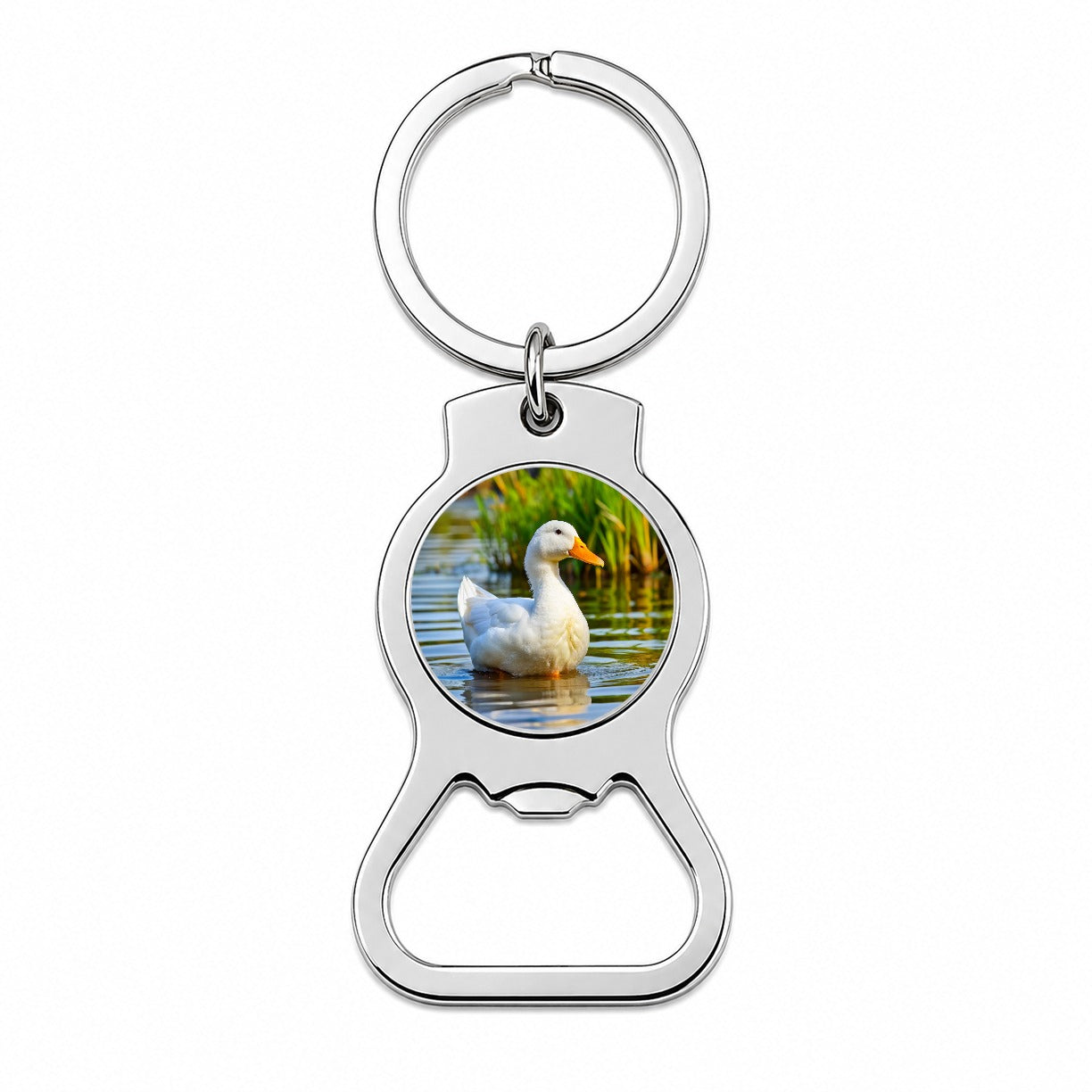 Pekin Duck Bottle Opener Keychain