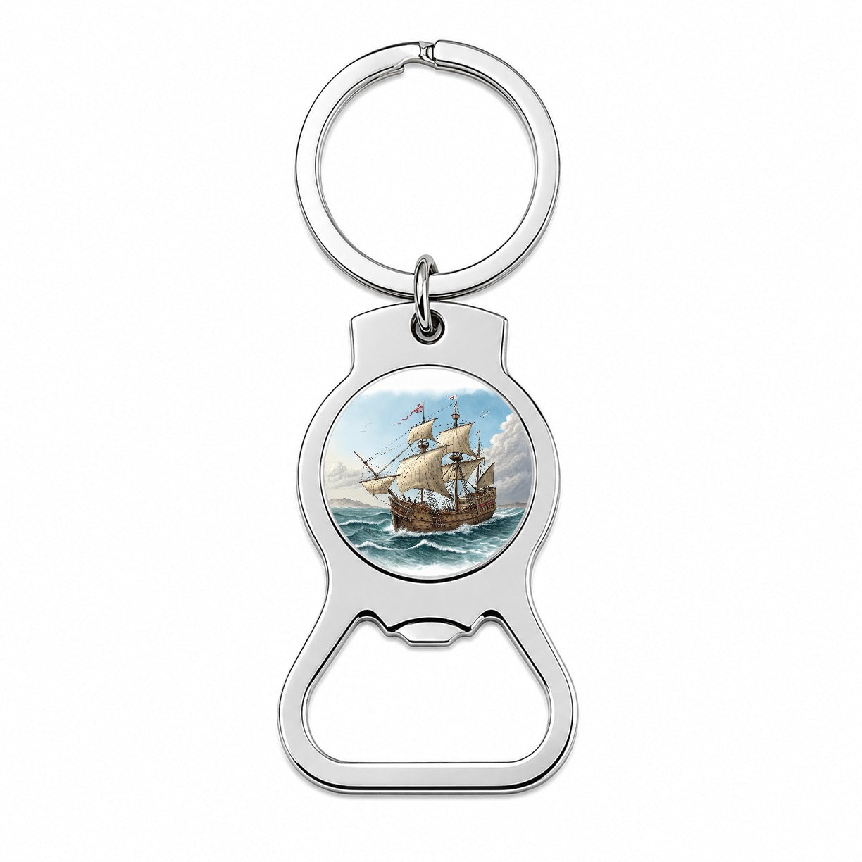 Pilgrim Mayflower 1620 Voyage Bottle Opener Keychain