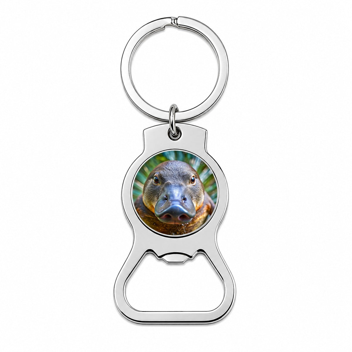 Platypus Face Bottle Opener Keychain
