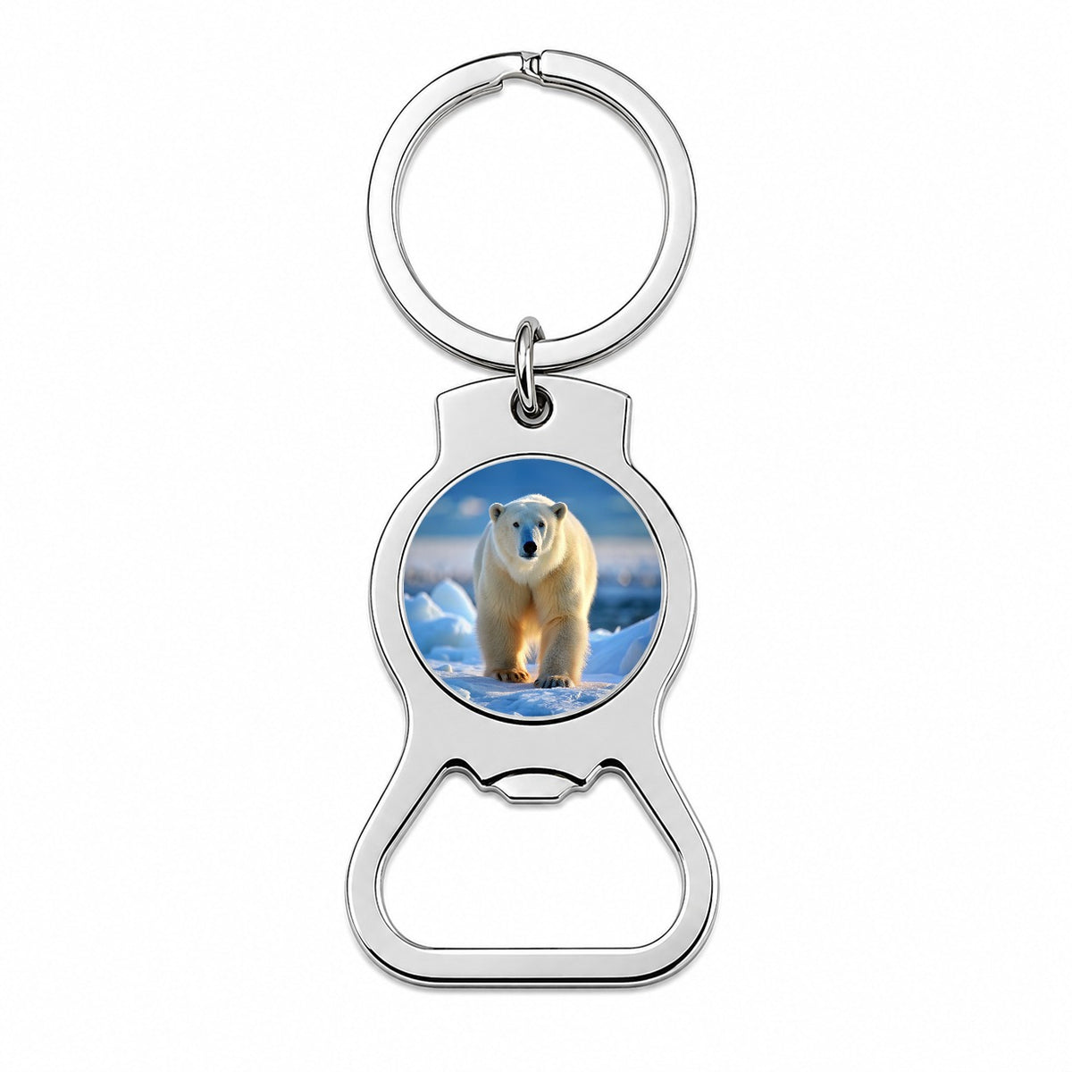 Polar Bear Bottle Opener Keychain