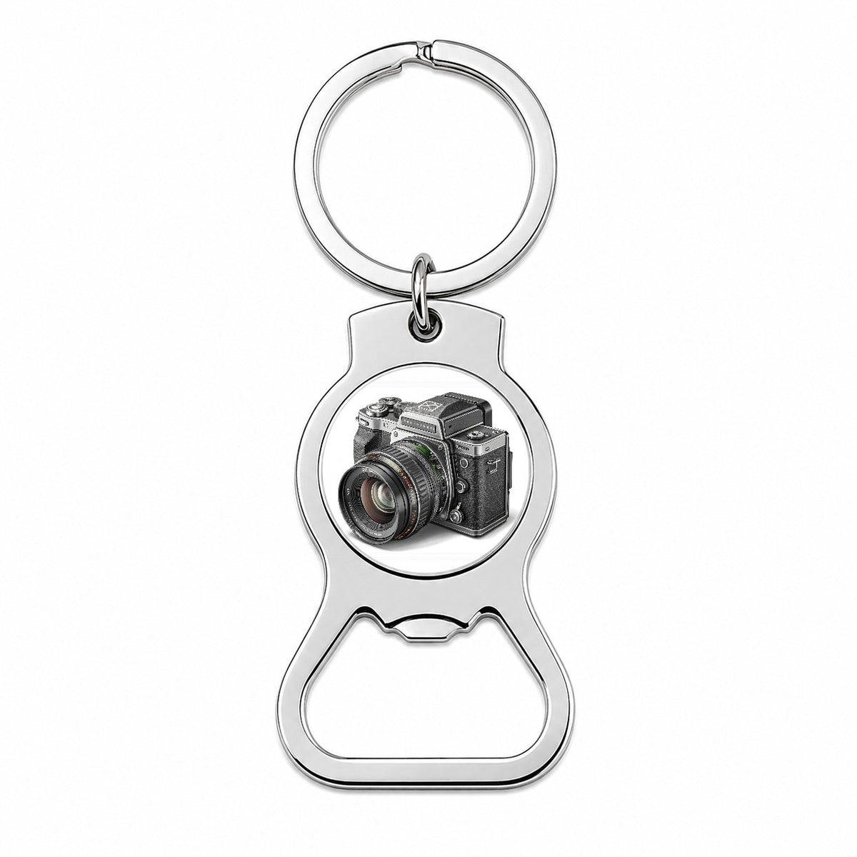 Retro Medium Format Photography Camera Bottle Opener Keychain