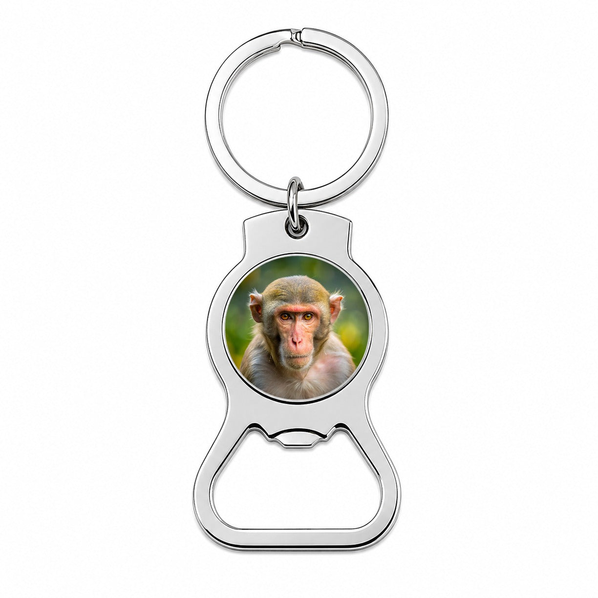 Rhesus Macaque Monkey Bottle Opener Keychain