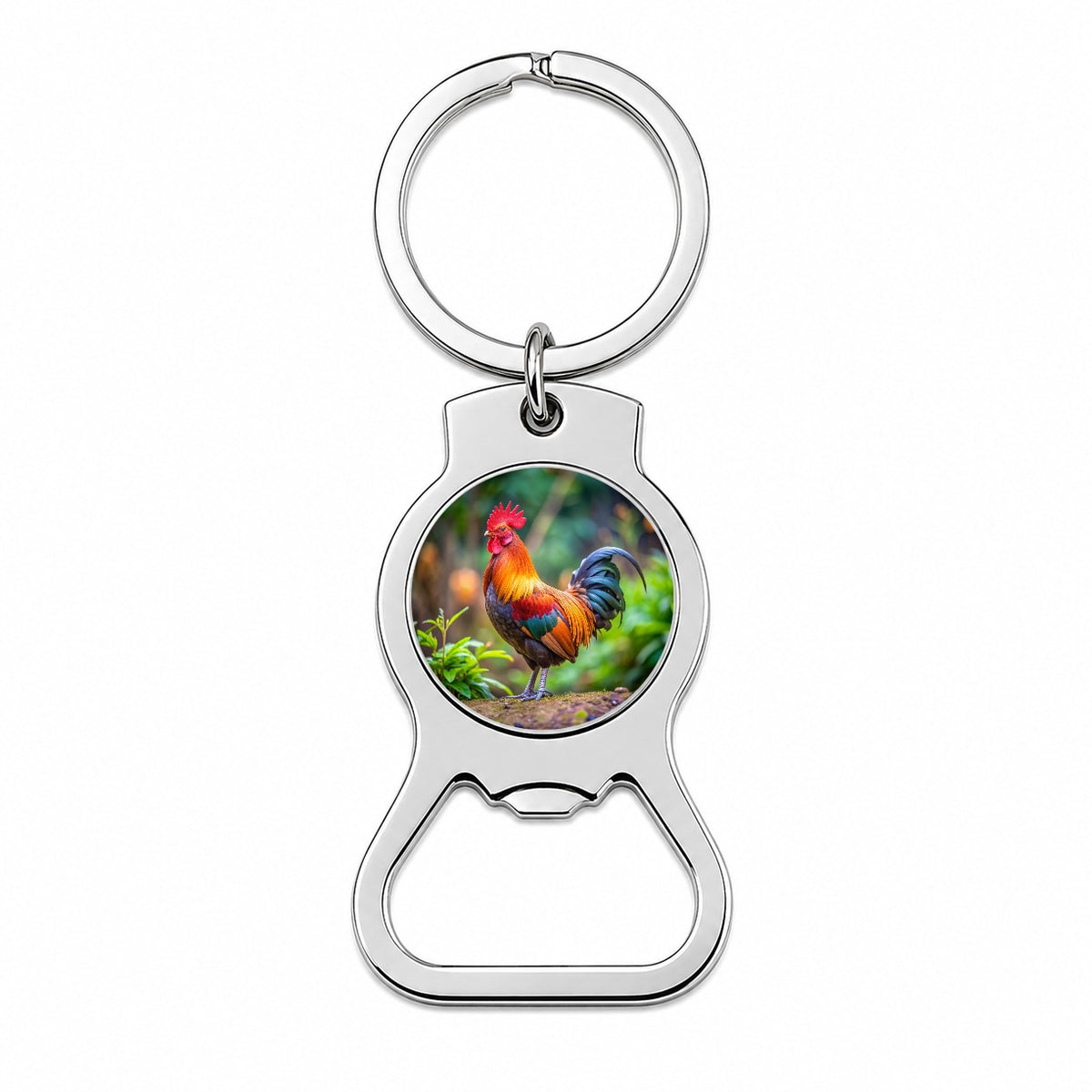 Rooster Bottle Opener Keychain