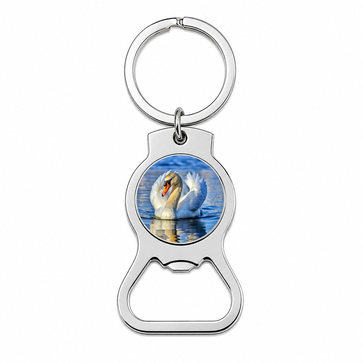 Swan Bottle Opener Keychain