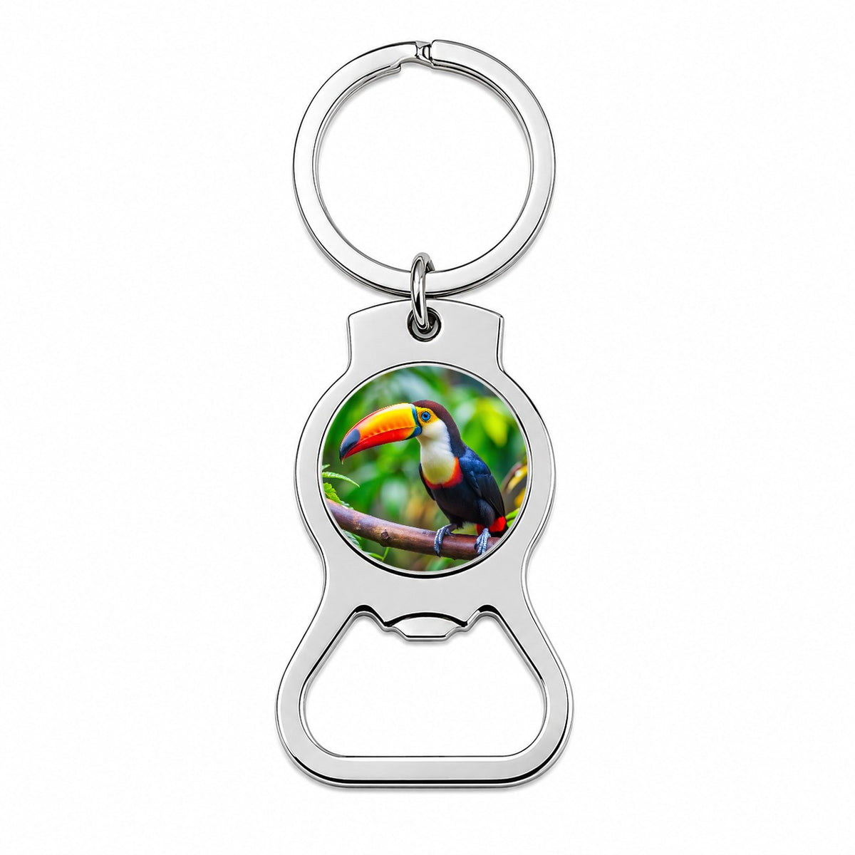 Toucan Bird Bottle Opener Keychain