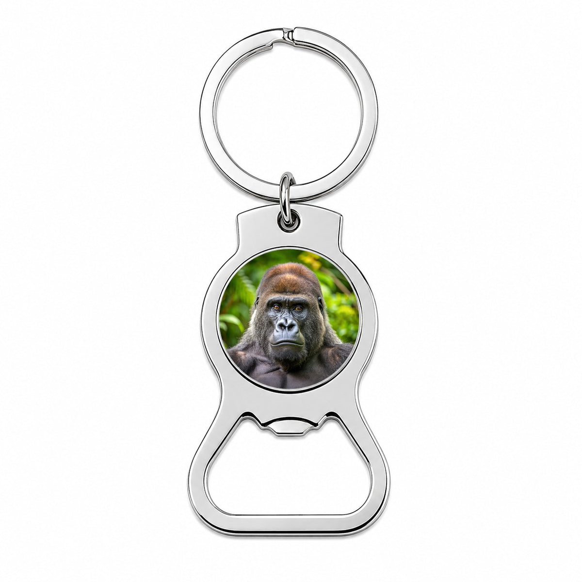 Western Gorilla Ape Bottle Opener Keychain