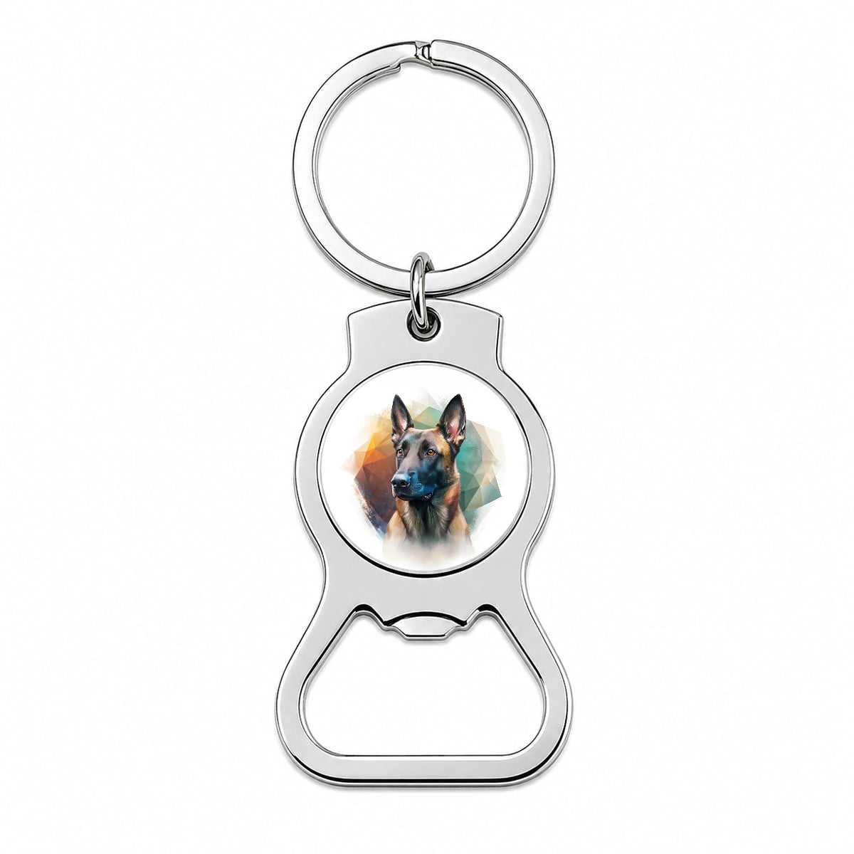 Belgian Malinois Dog Contemporary Art Bottle Opener Keychain