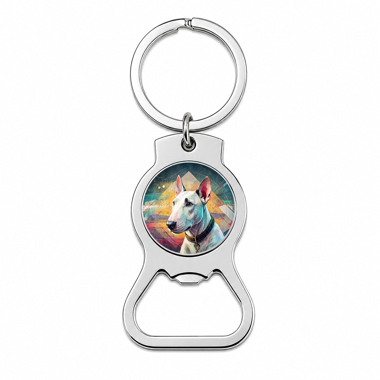 Bull Terrier Dog Contemporary Art Bottle Opener Keychain