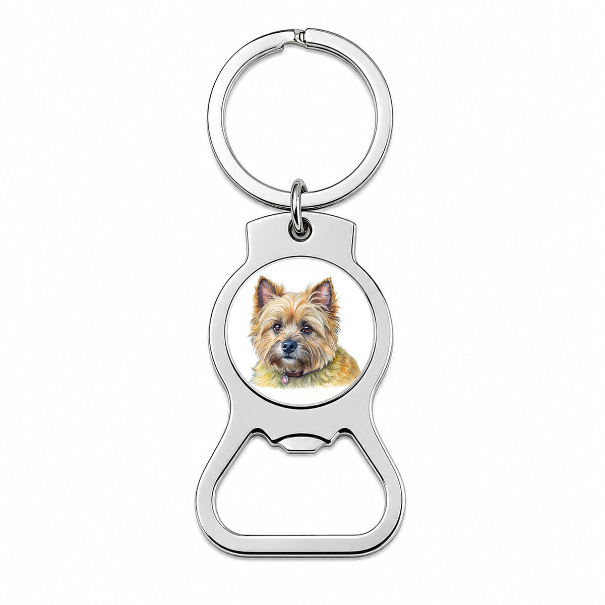 Cairn Terrier Dog Illustration Bottle Opener Keychain