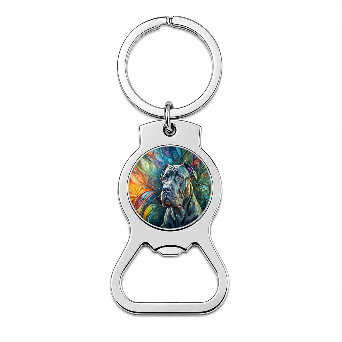 Cane Corso Dog Abstract Art Bottle Opener Keychain