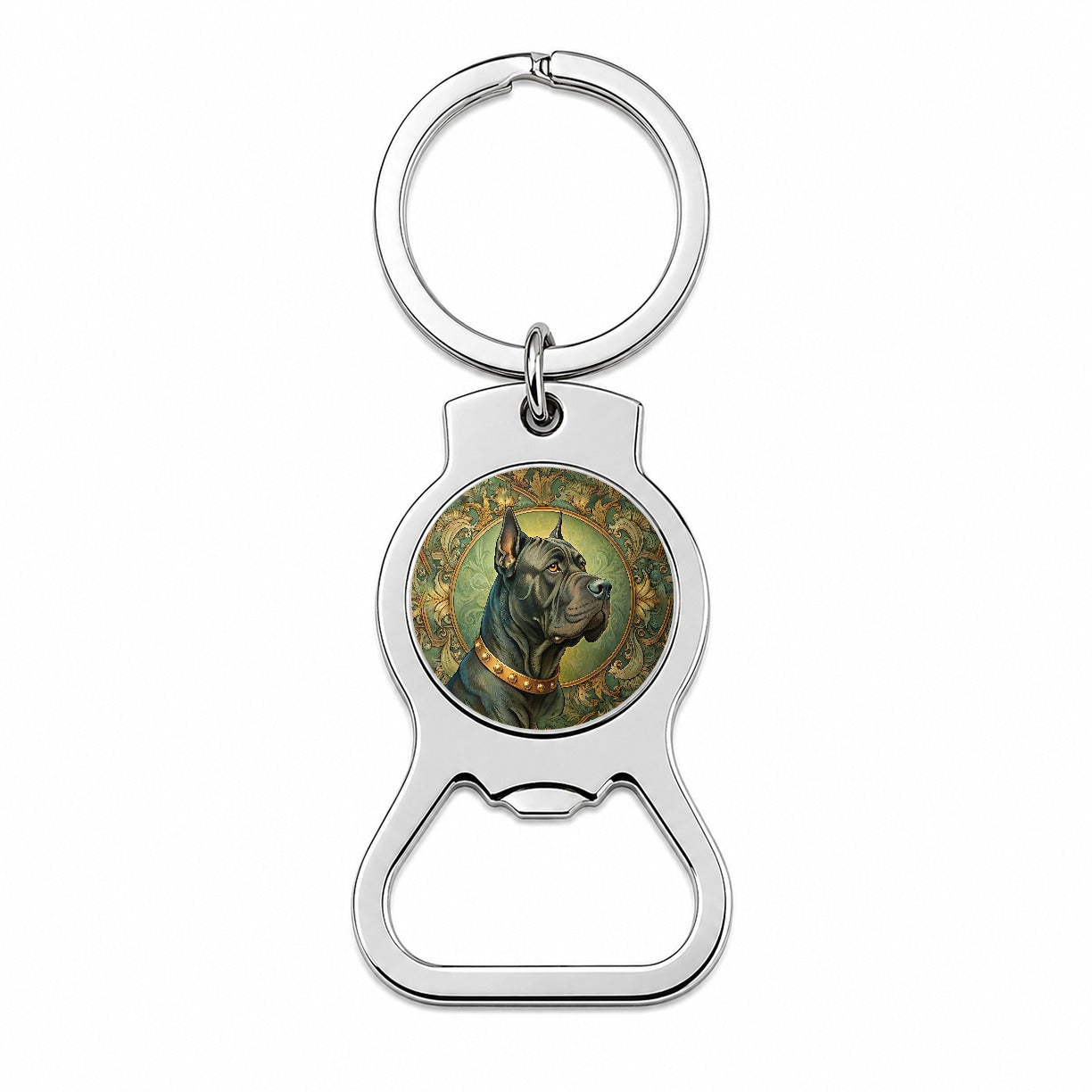 Cane Corso Dog Art Nouveau Bottle Opener Keychain