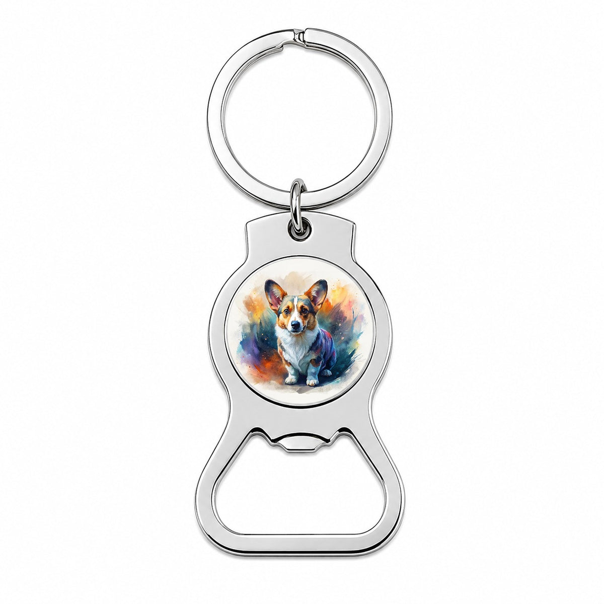 Cardigan Welsh Corgi Dog Contemporary Art Bottle Opener Keychain