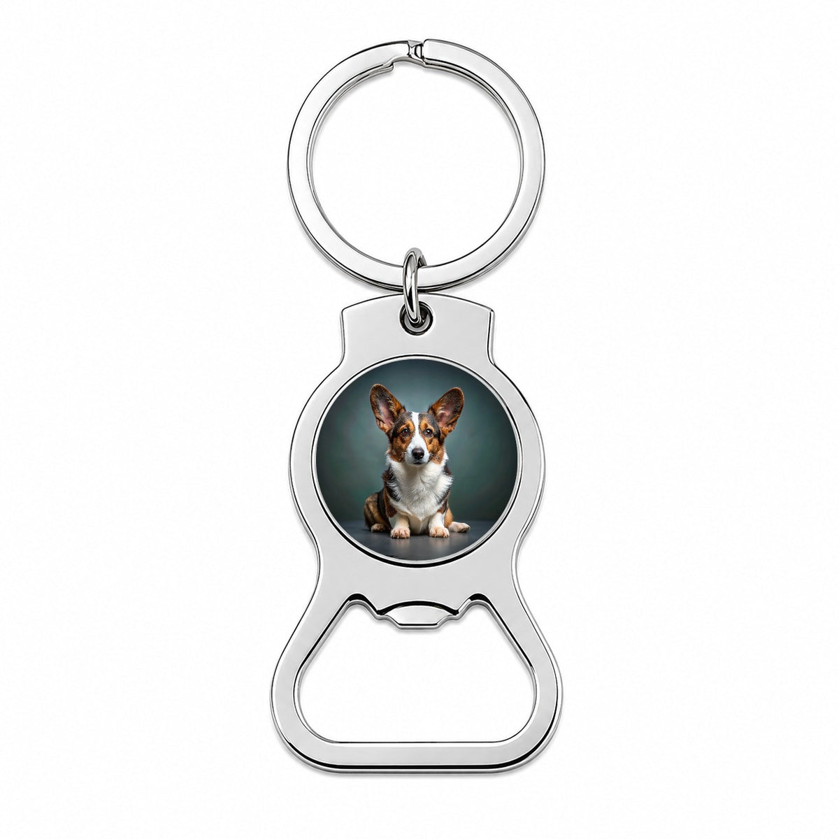 Cardigan Welsh Corgi Dog Photo Bottle Opener Keychain
