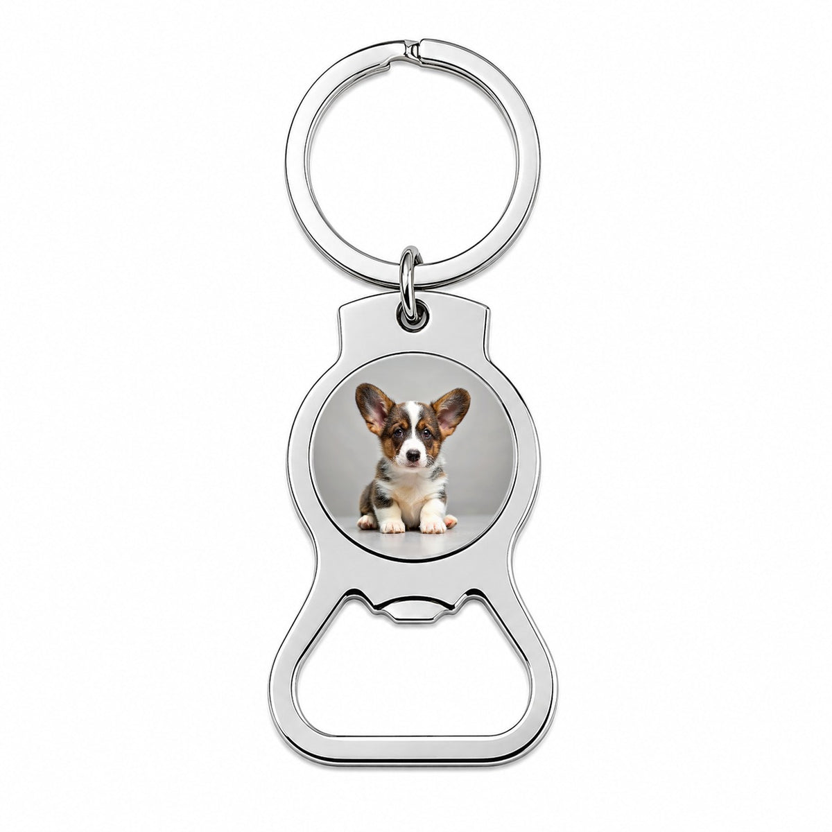 Cardigan Welsh Corgi Dog Puppy Photo Bottle Opener Keychain