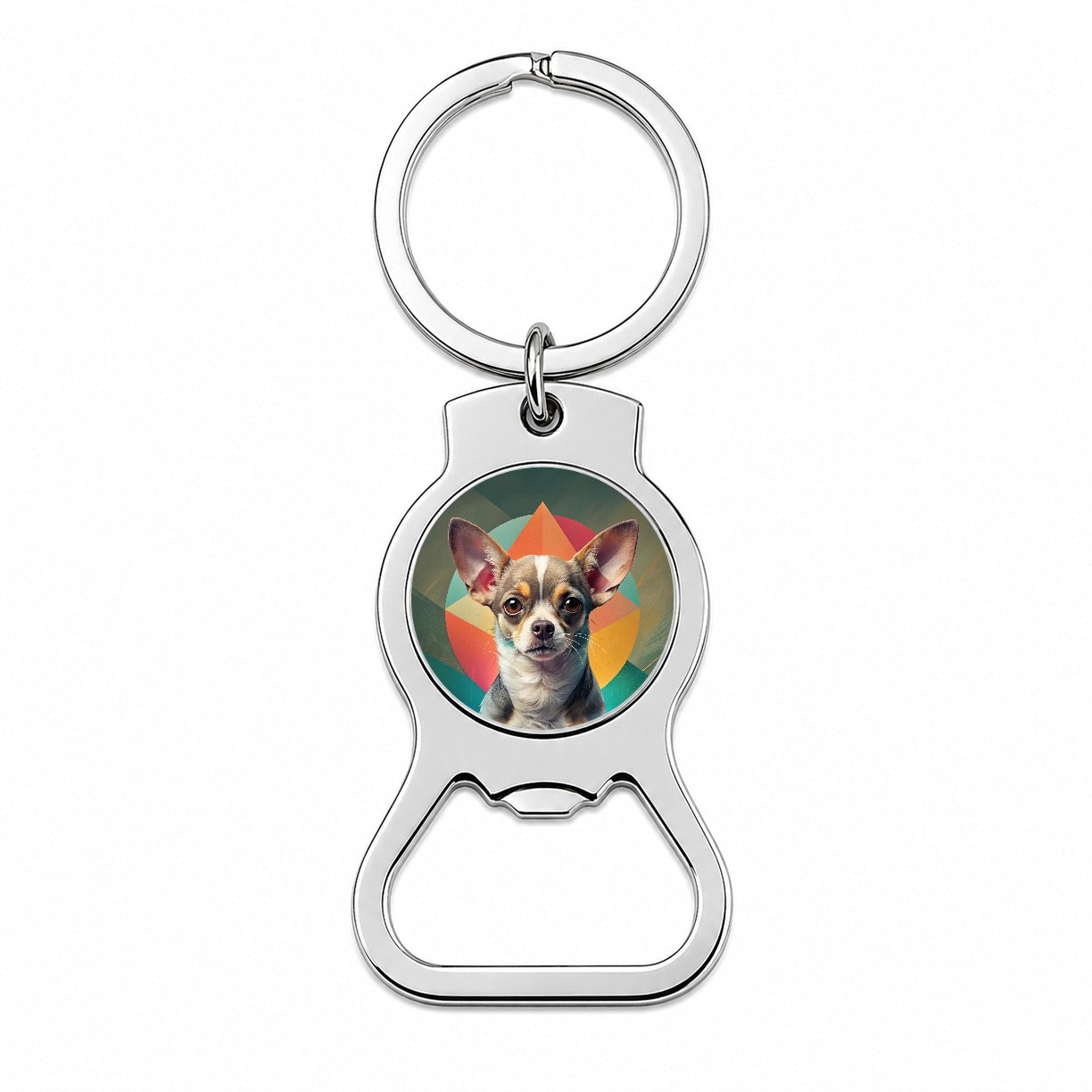 Chihuahua Dog Contemporary Art Bottle Opener Keychain