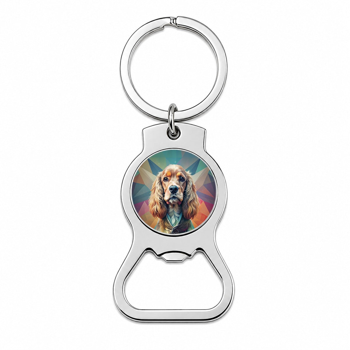 Cocker Spaniel Dog Contemporary Art Bottle Opener Keychain
