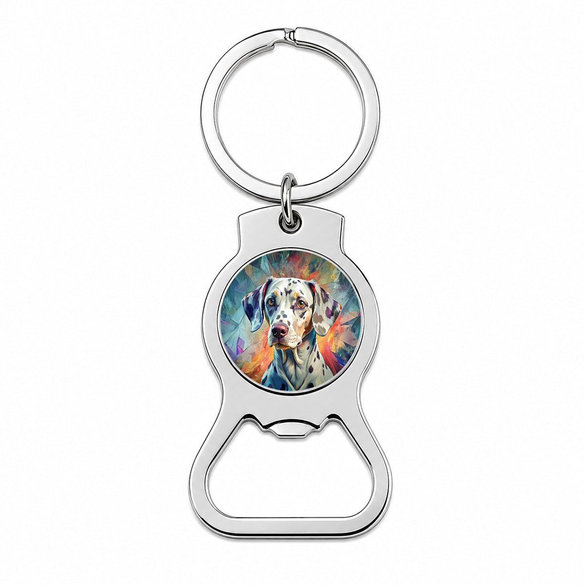 Dalmatian Dog Contemporary Art Bottle Opener Keychain