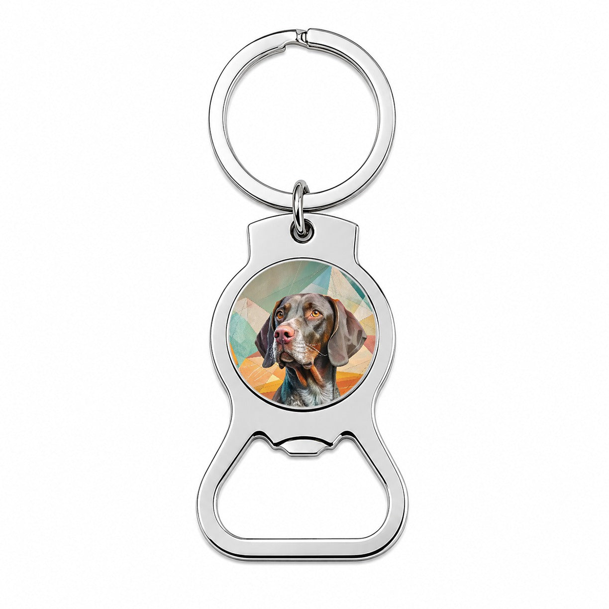 German Shorthaired Pointer Dog Contemporary Art Bottle Opener Keychain