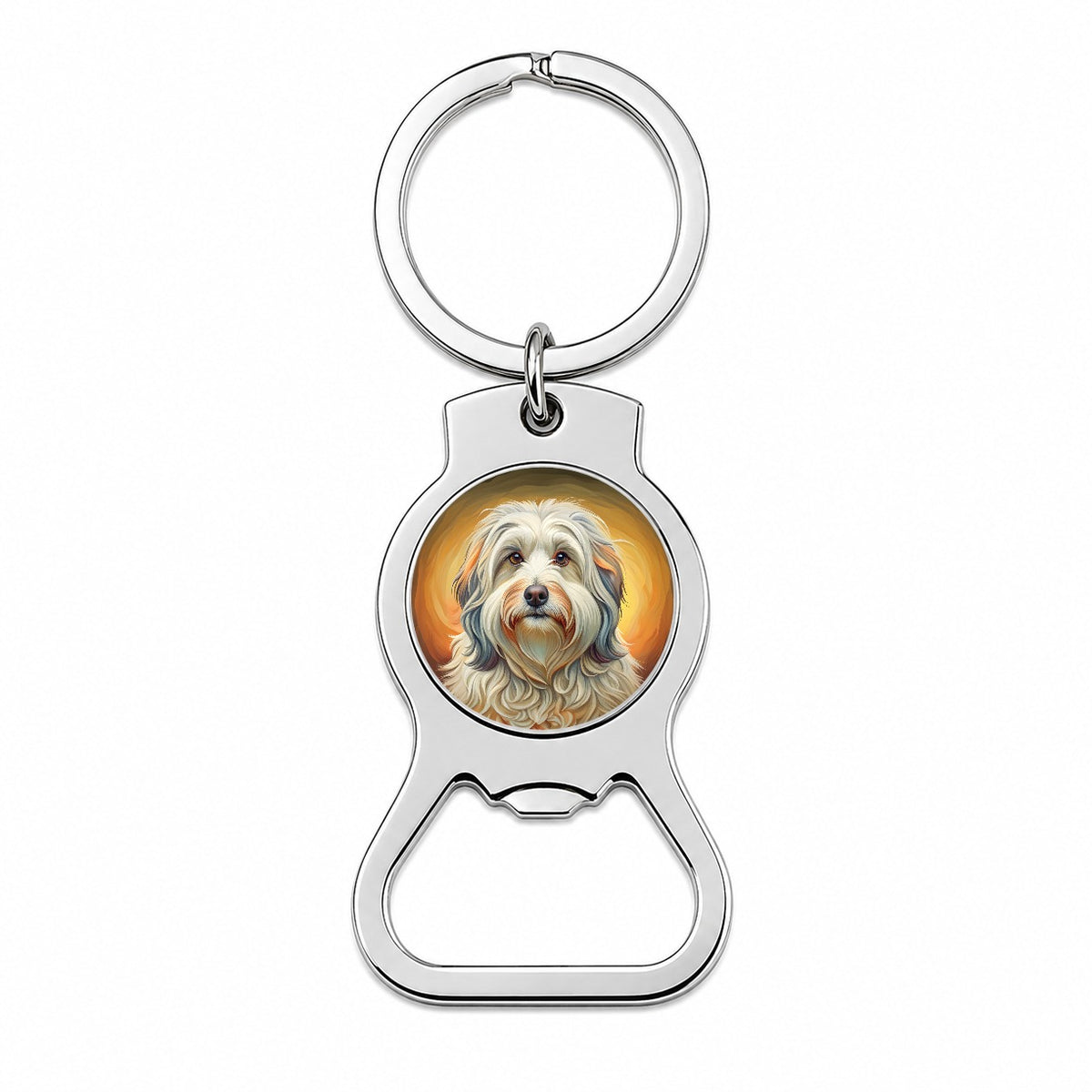 Havanese Dog Art Nouveau Bottle Opener Keychain