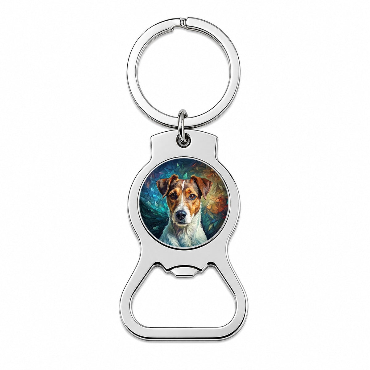 Jack Russell Terrier Dog Contemporary Art Bottle Opener Keychain