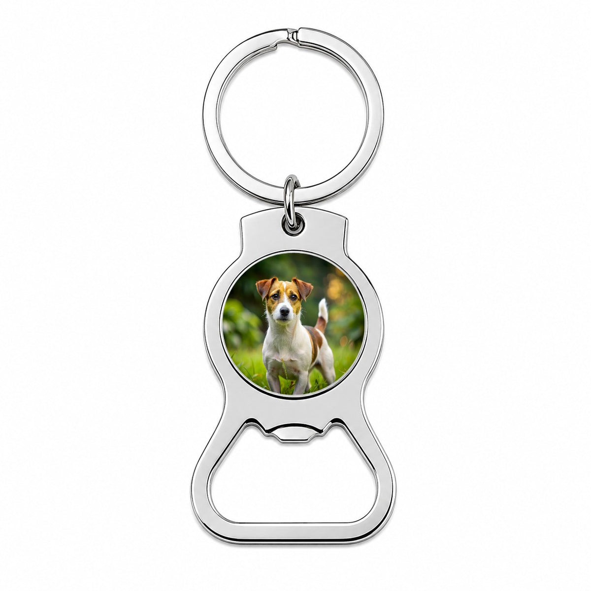 Jack Russell Terrier Dog Photo Bottle Opener Keychain