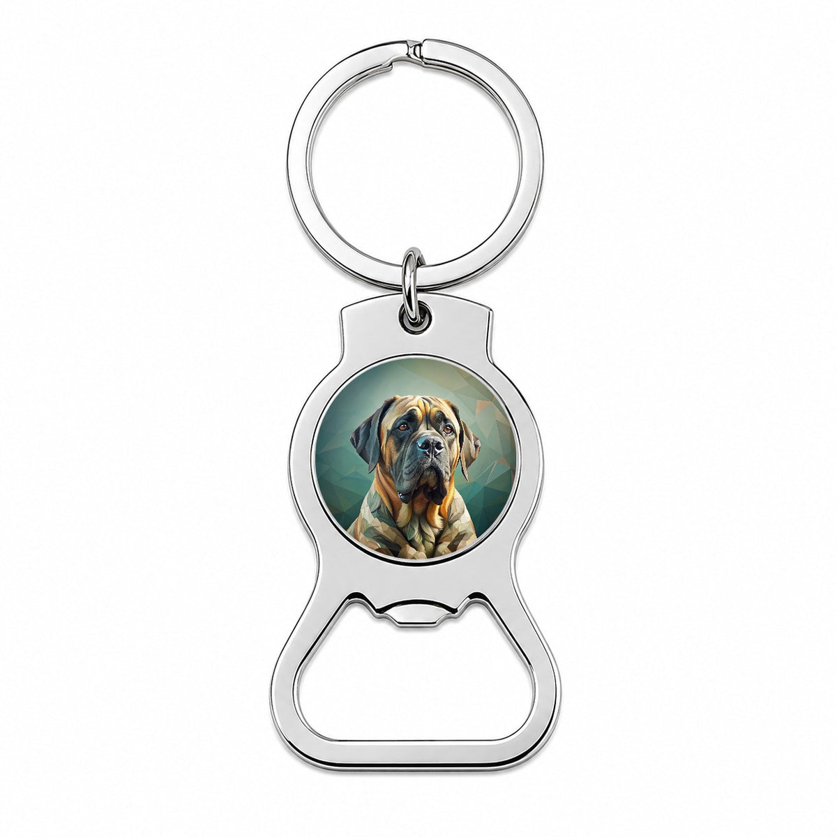 Mastiff Dog Contemporary Art Bottle Opener Keychain