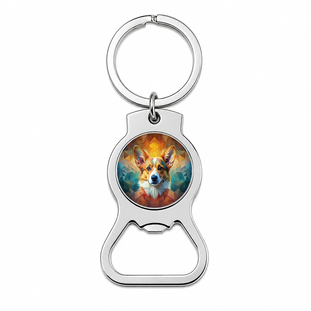 Pembroke Welsh Corgi Dog Abstract Art Bottle Opener Keychain