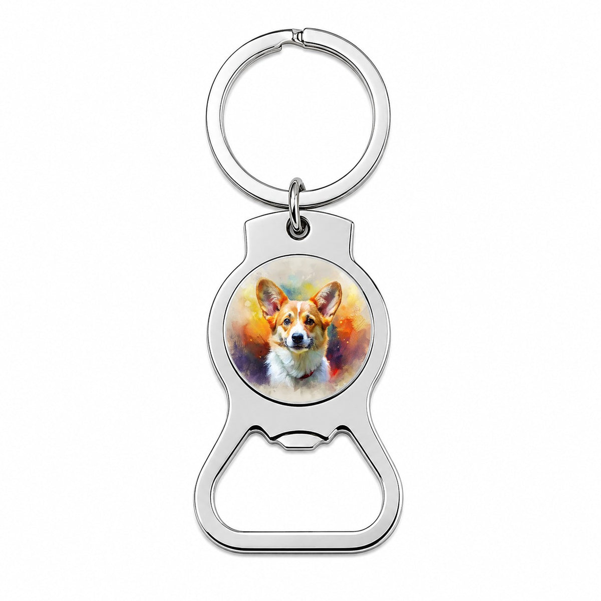 Pembroke Welsh Corgi Dog Expressionism Art Bottle Opener Keychain