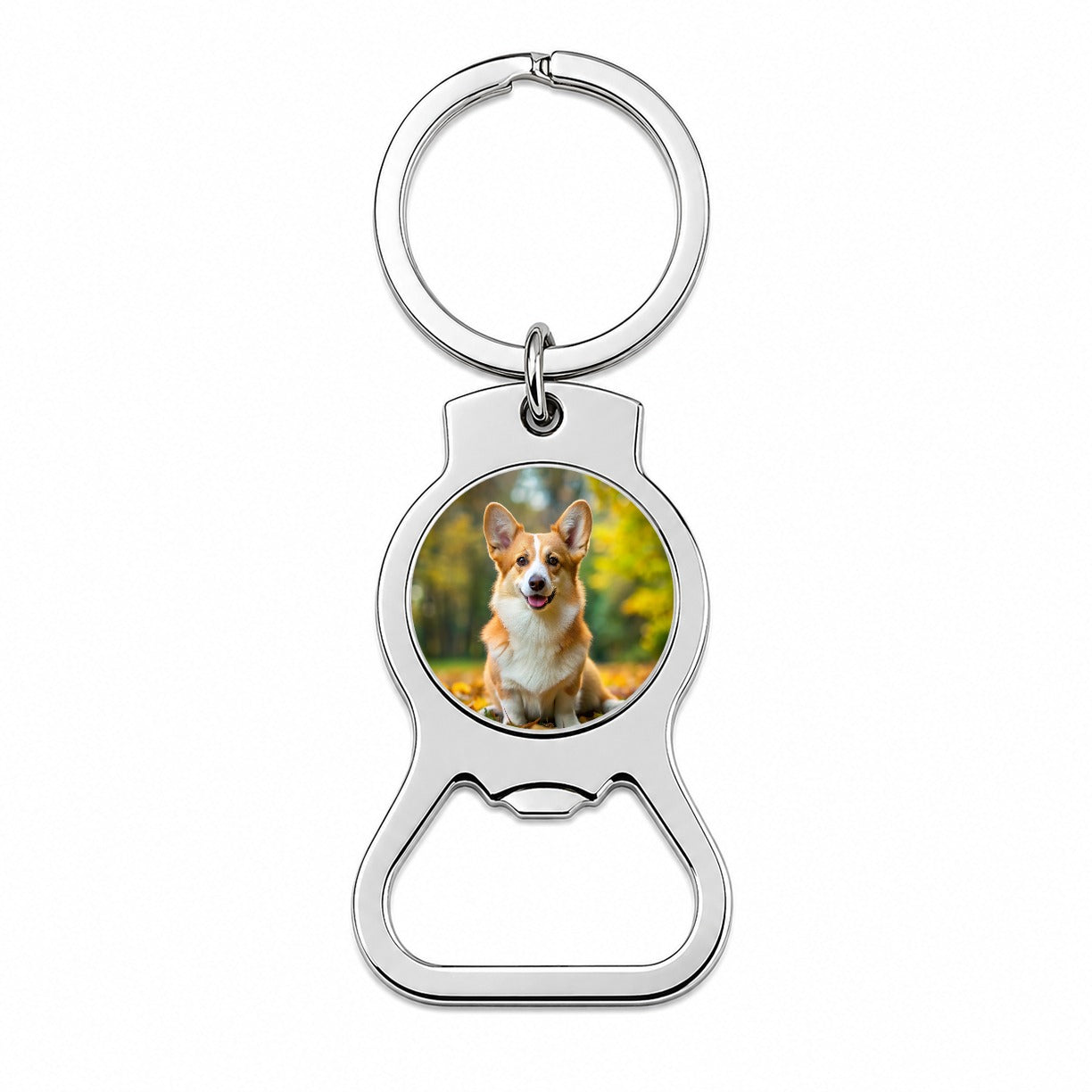 Pembroke Welsh Corgi Dog Photo Bottle Opener Keychain