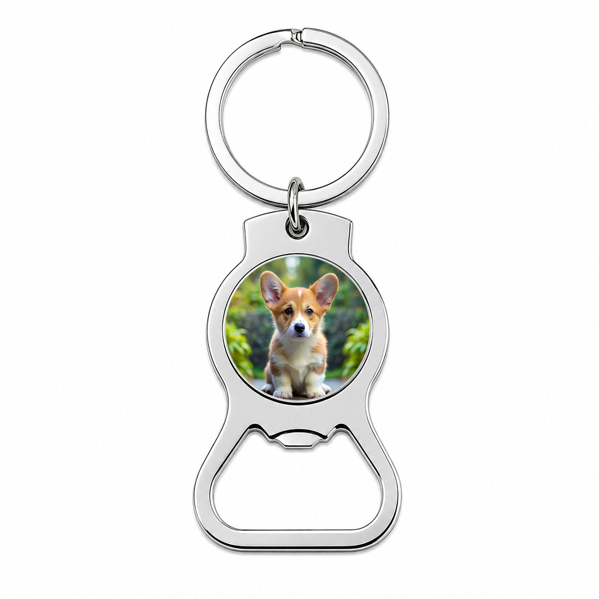 Pembroke Welsh Corgi Dog Puppy Photo Bottle Opener Keychain