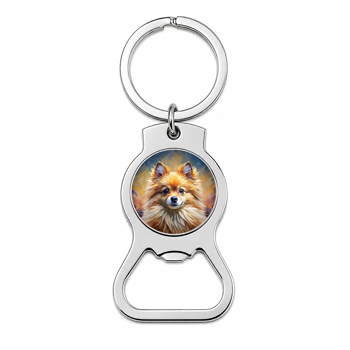 Pomeranian Dog Expressionism Art Bottle Opener Keychain