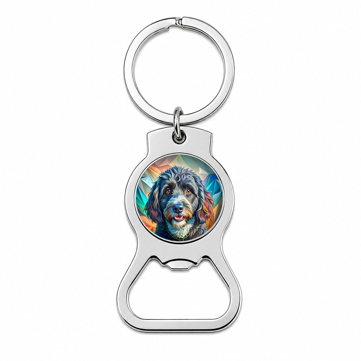 Portuguese Water Dog Pop Art Bottle Opener Keychain