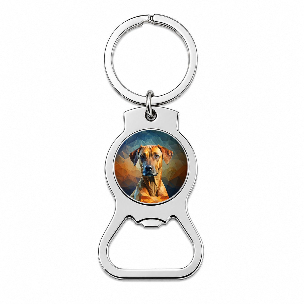 Rhodesian Ridgeback Dog Abstract Stylized Art Bottle Opener Keychain
