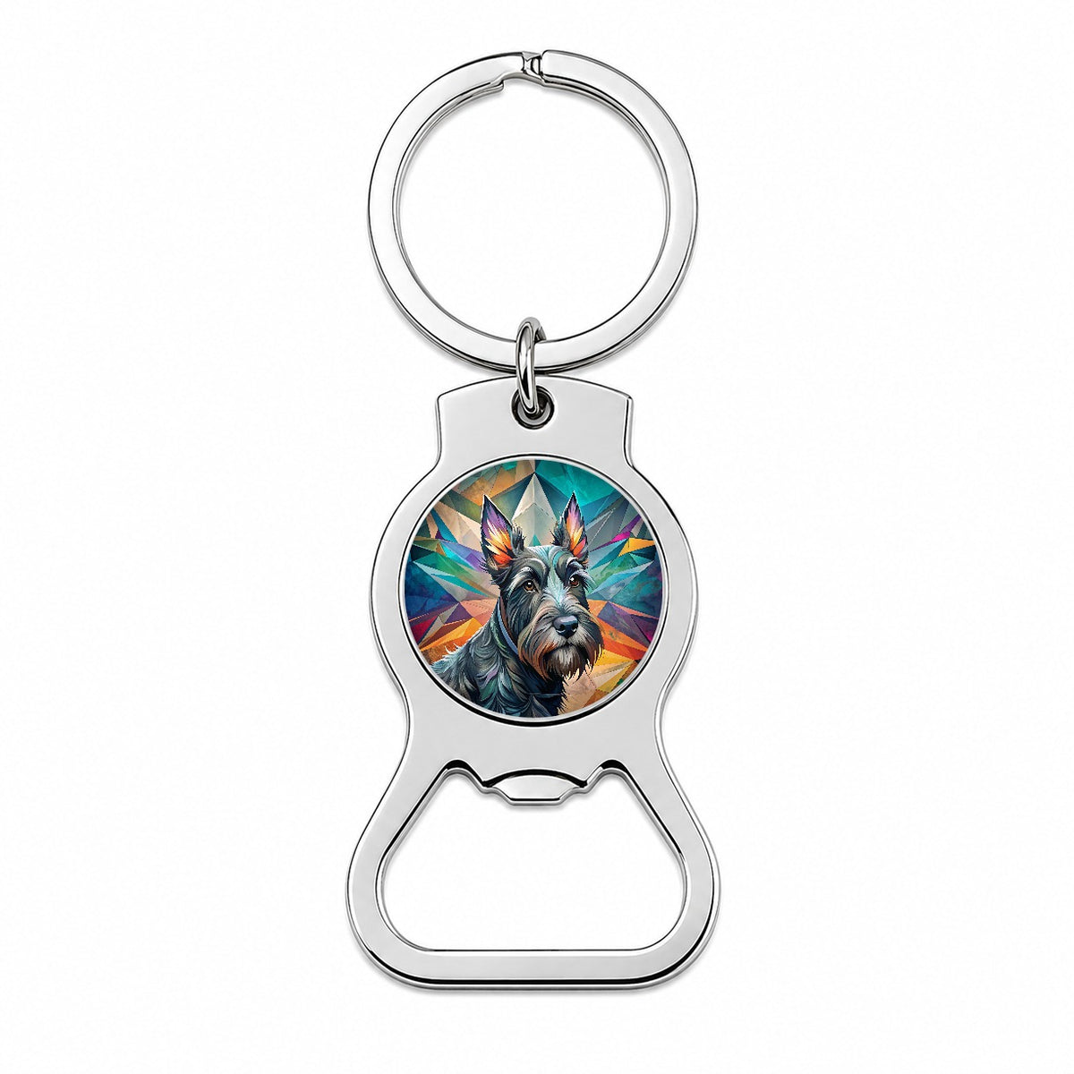 Scottish Terrier Dog Contemporary Art Bottle Opener Keychain