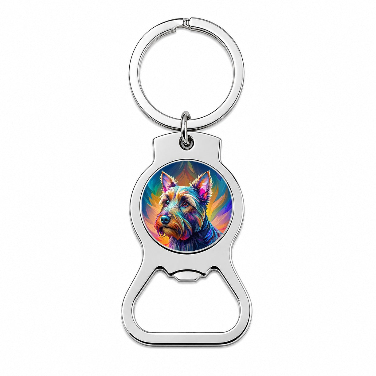 Scottish Terrier Dog Pop Art Bottle Opener Keychain