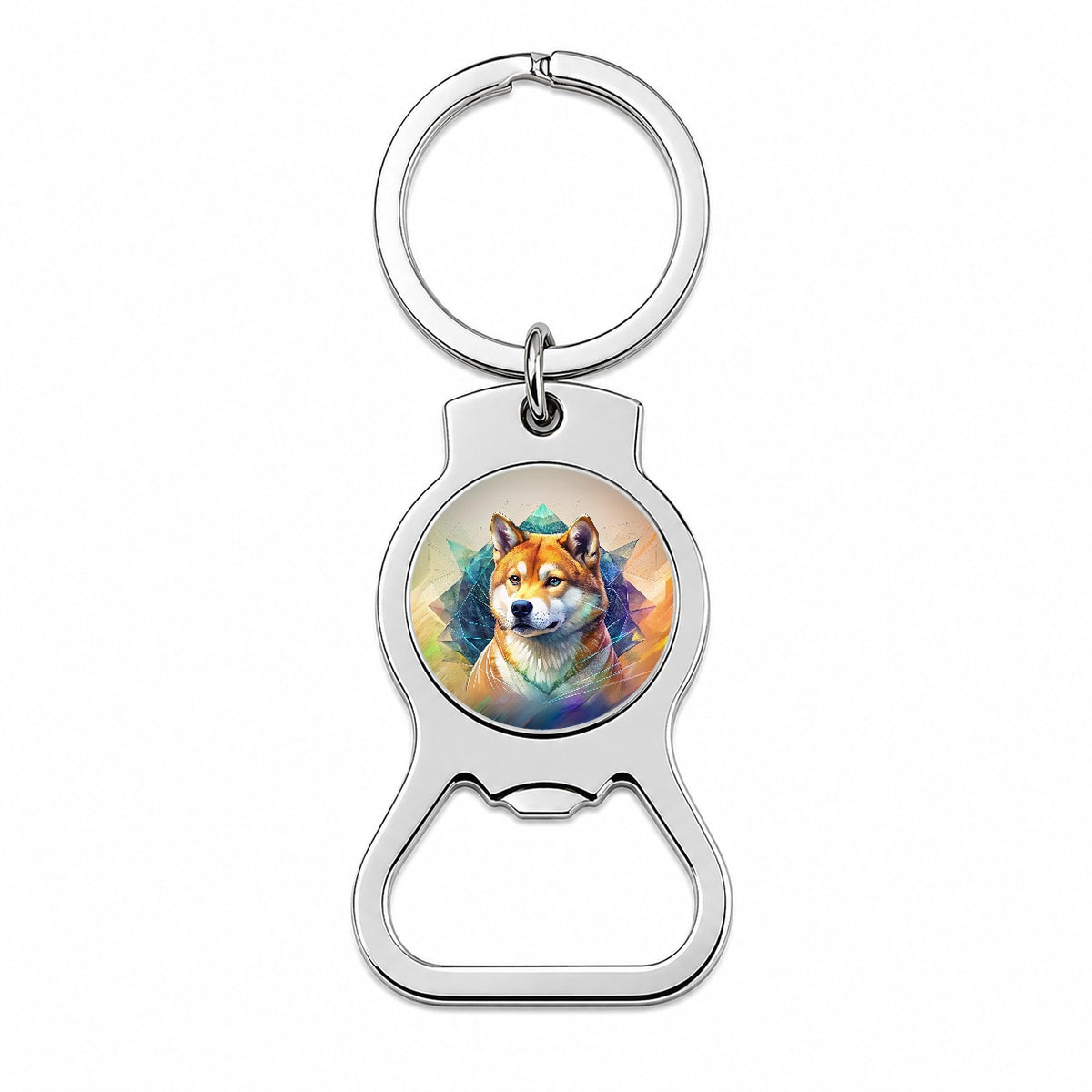 Shiba Inu Dog Contemporary Art Bottle Opener Keychain