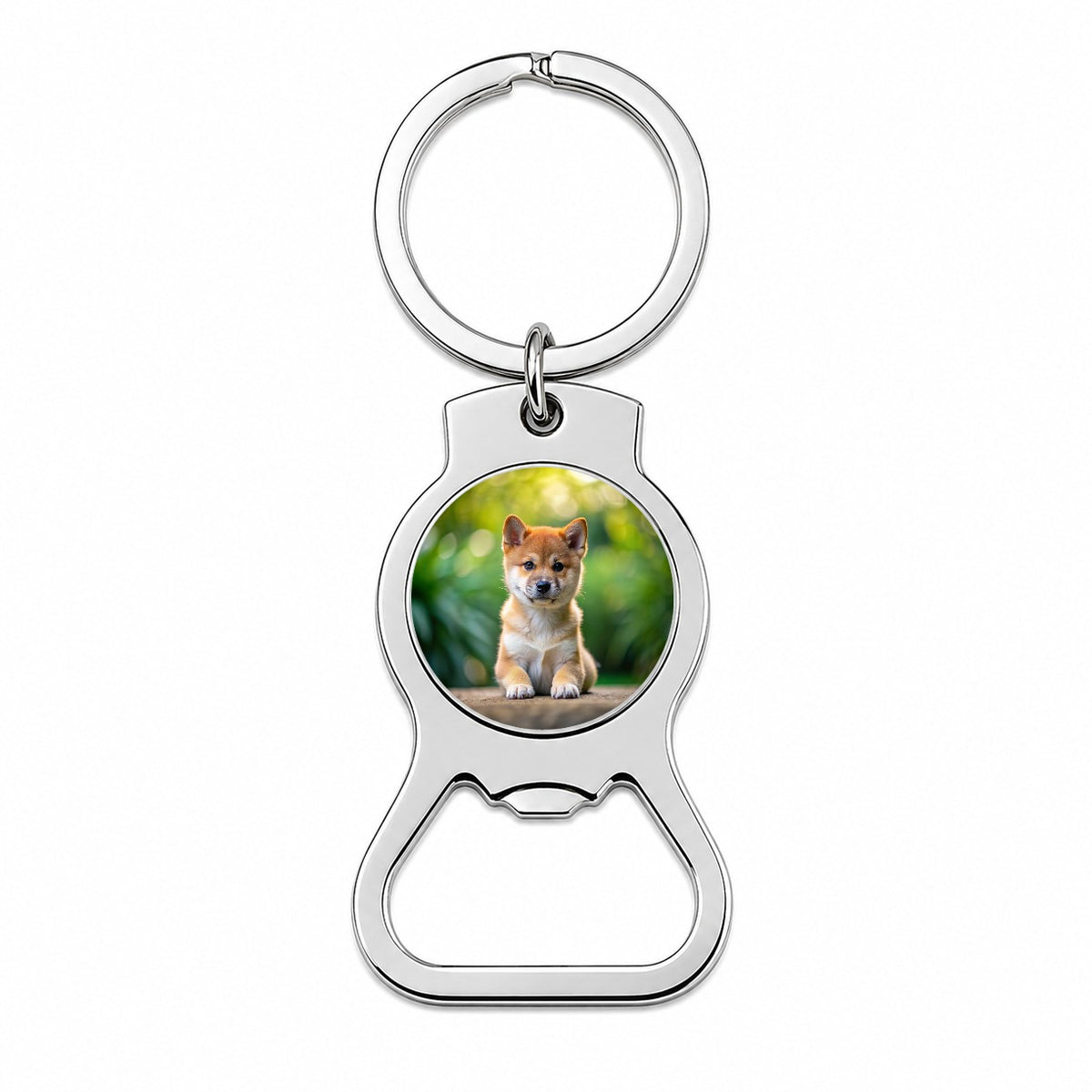 Shiba Inu Dog Puppy Photo Bottle Opener Keychain