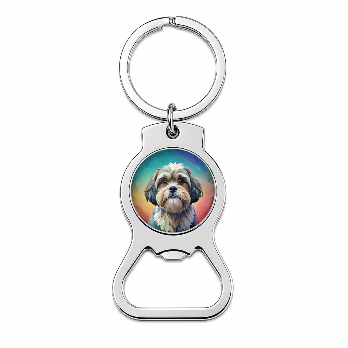 Shih Tzu Dog Contemporary Art Bottle Opener Keychain