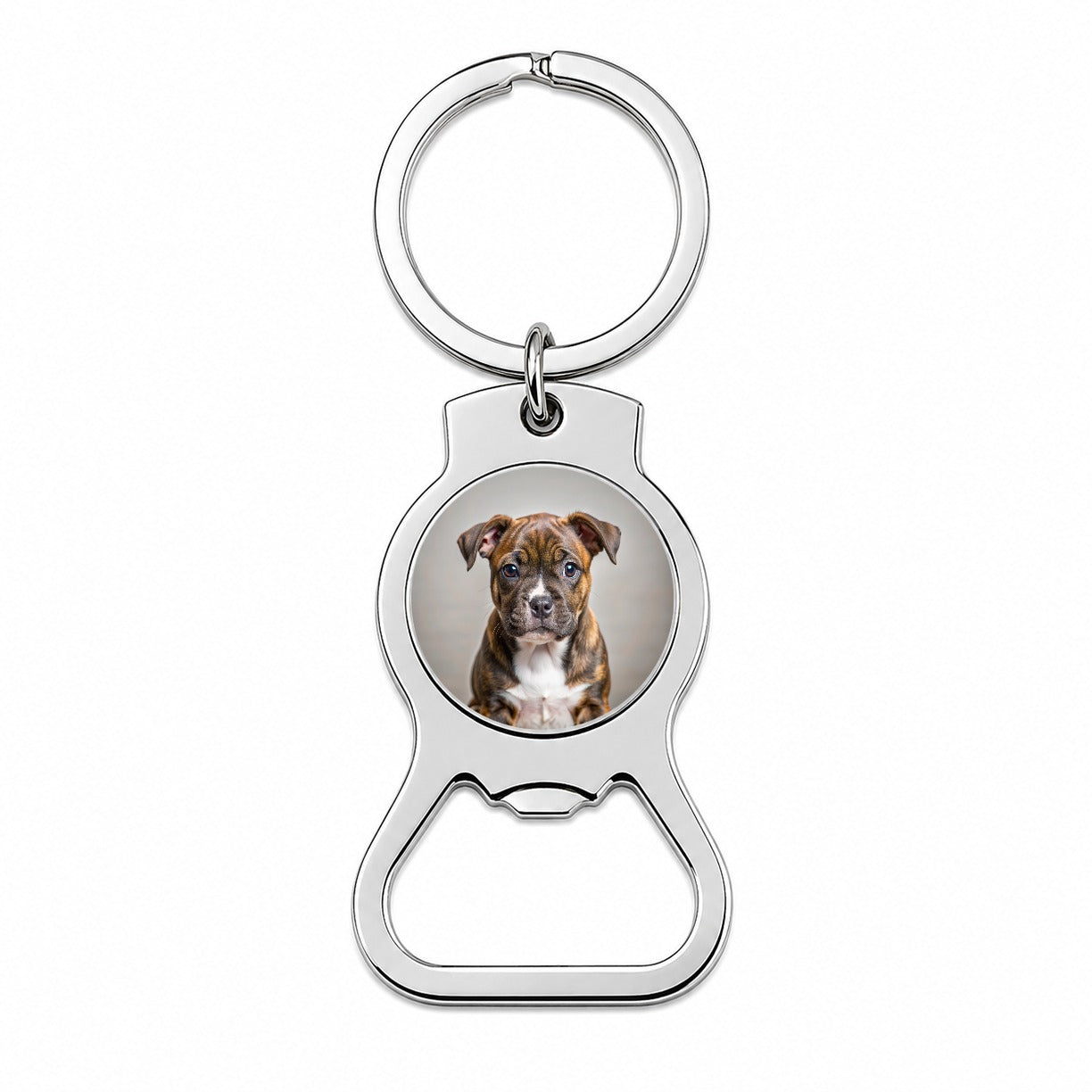 Staffordshire Bull Terrier Staffy Dog Puppy Photo Bottle Opener Keychain
